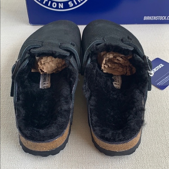 BIRKENSTOCK NEW! Shearling Fur Clog Black 40 - Picture 7 of 12